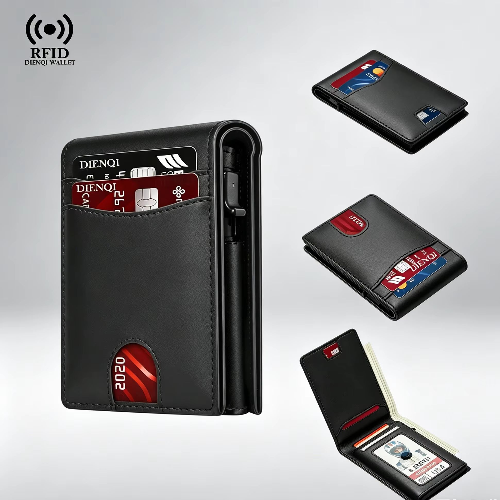 Index Card Holder - Luksusowy Portfel Męski na Karty Kredytowe
