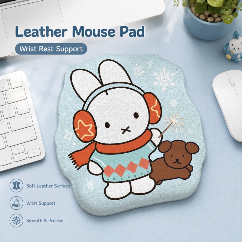 Leather Desk Pad - Podkładka pod mysz Anime Miffy z