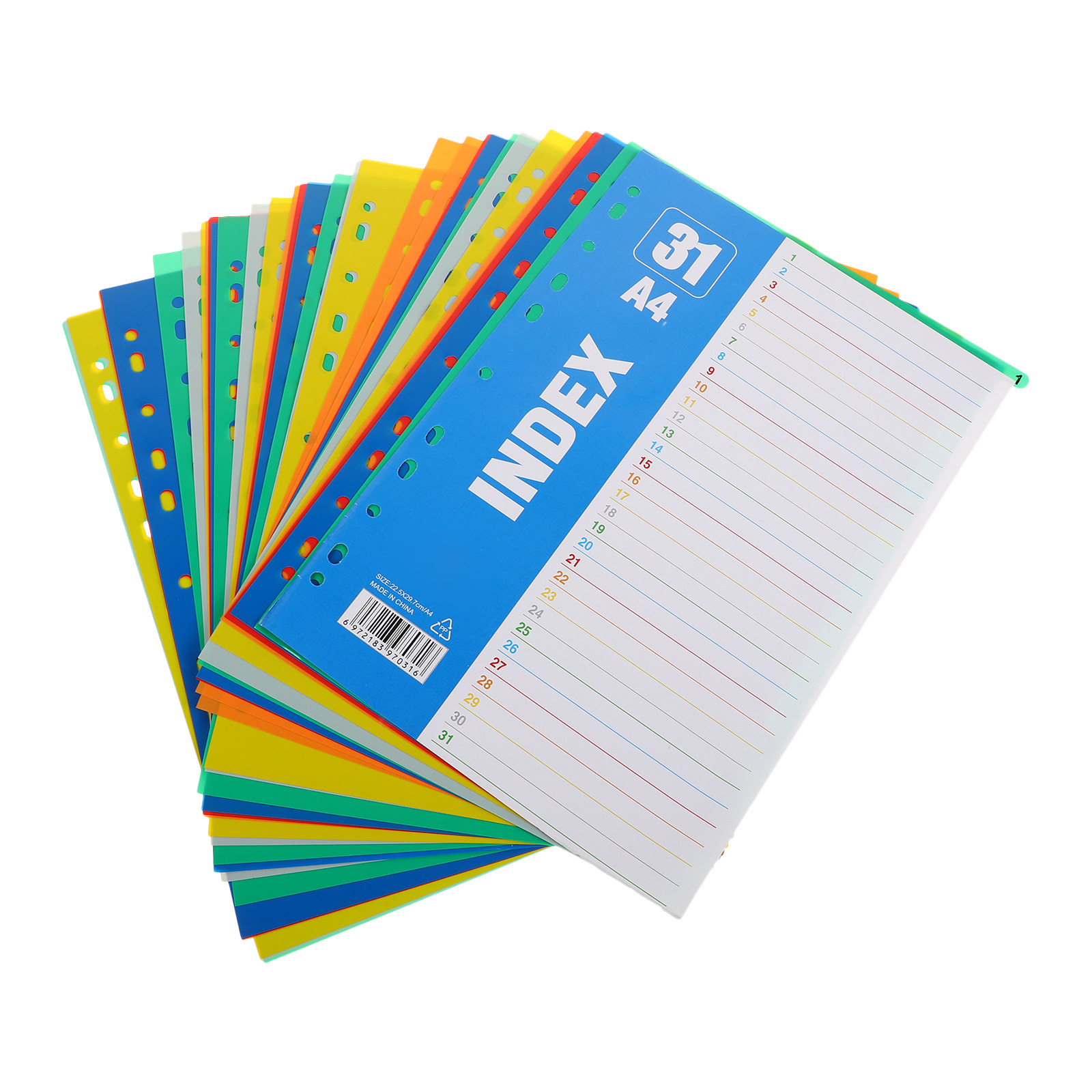 Tab Divider A4 - 1 zestaw plastikowych przekładek indeksujących A4
