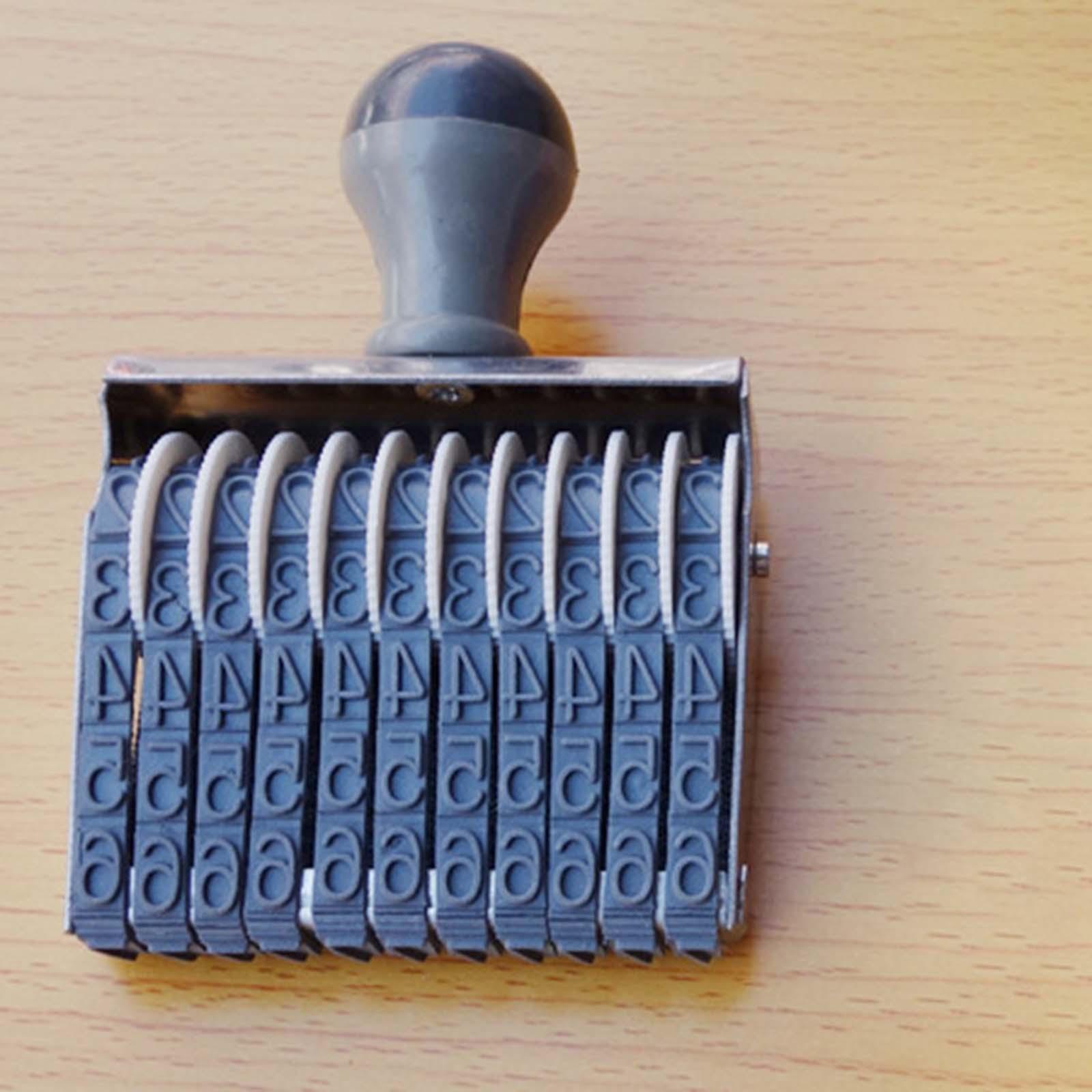 Rubber Date Stamp - Gumowy stempel numeryczny, stempel rolkowy, 11-cyfrowy