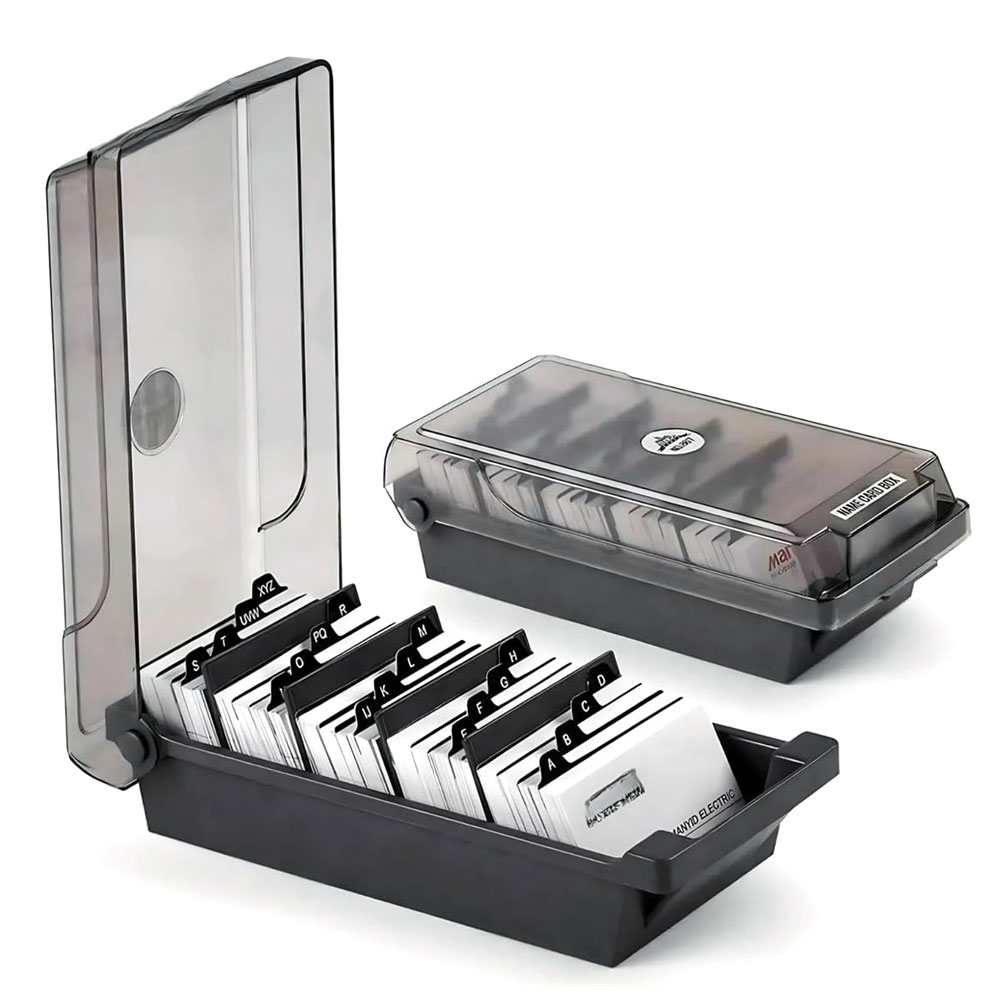 Card Index Box - Pudełko na wizytówki na biurko, duża