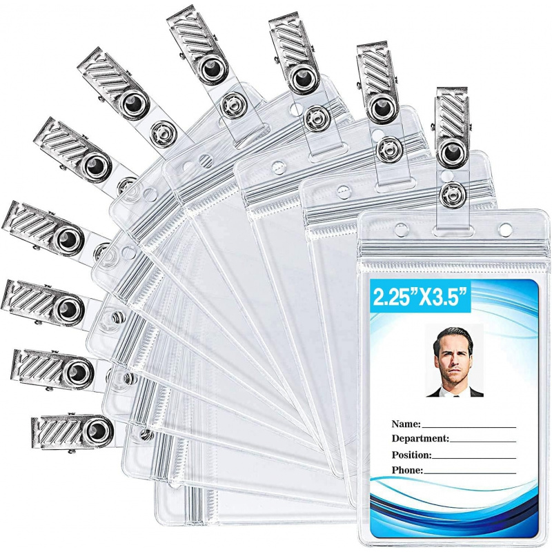 Index Card Holder - Etui na identyfikator z metalowym klipsem