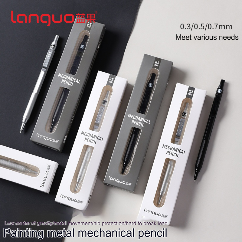 Mechanical Pencil 0.3 - Ołówek automatyczny Languo z gumką, metalowy,