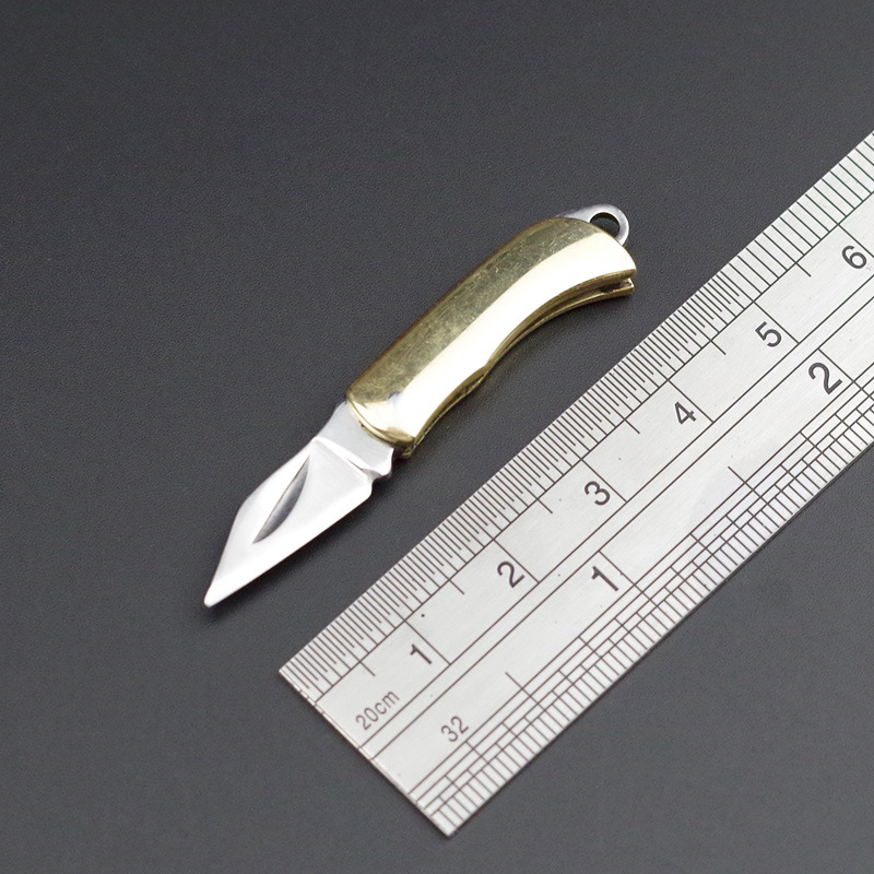 Letter Opener Brass - Mosiądz kieszonkowy składany nóż przenośny brelok