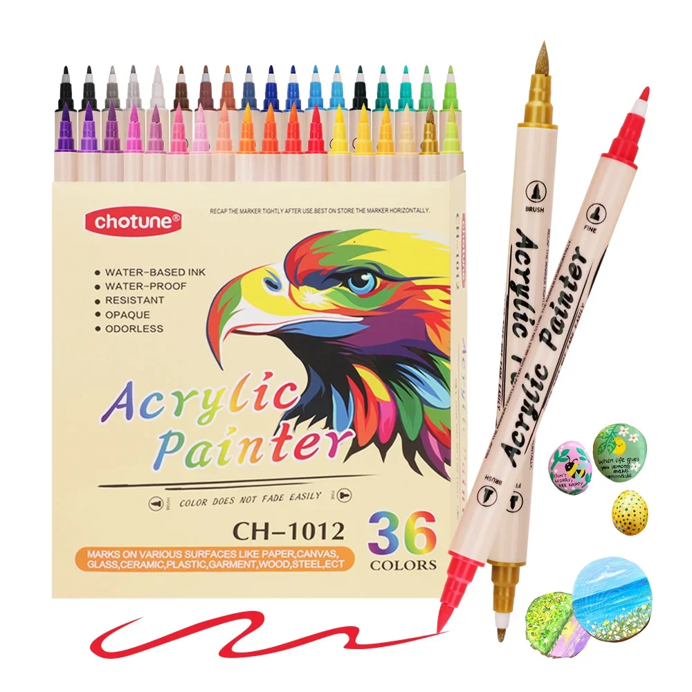 Correction Pen Fine - 12-36 kolorów Markery do farb akrylowych