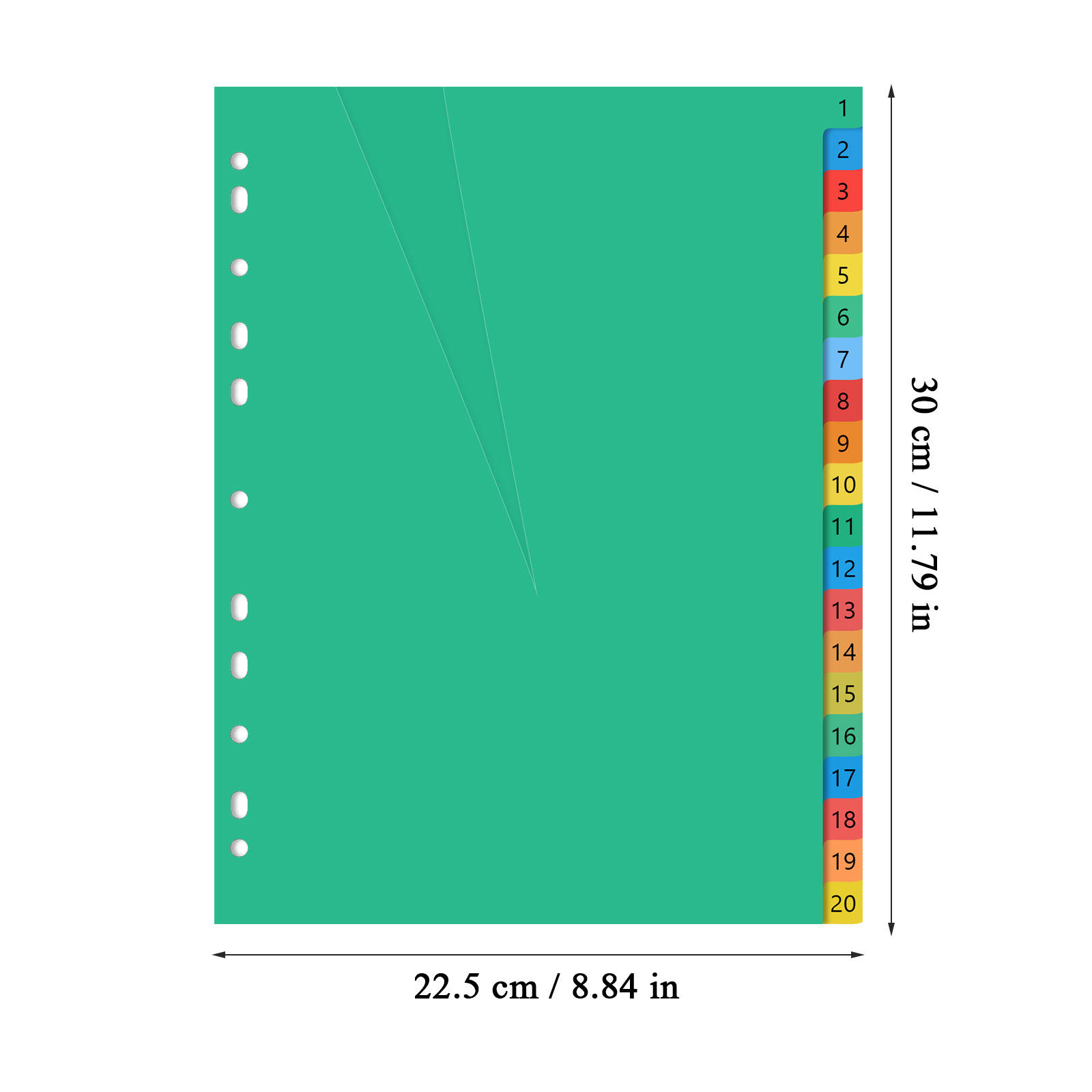 20 stron, format A4, kolorowe  – Tab Divider A4 recenzja i cena