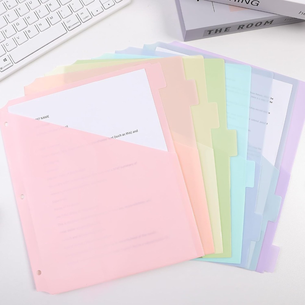 8 szt. Pastelowe przegródki do – Tab Divider A4 recenzja i cena