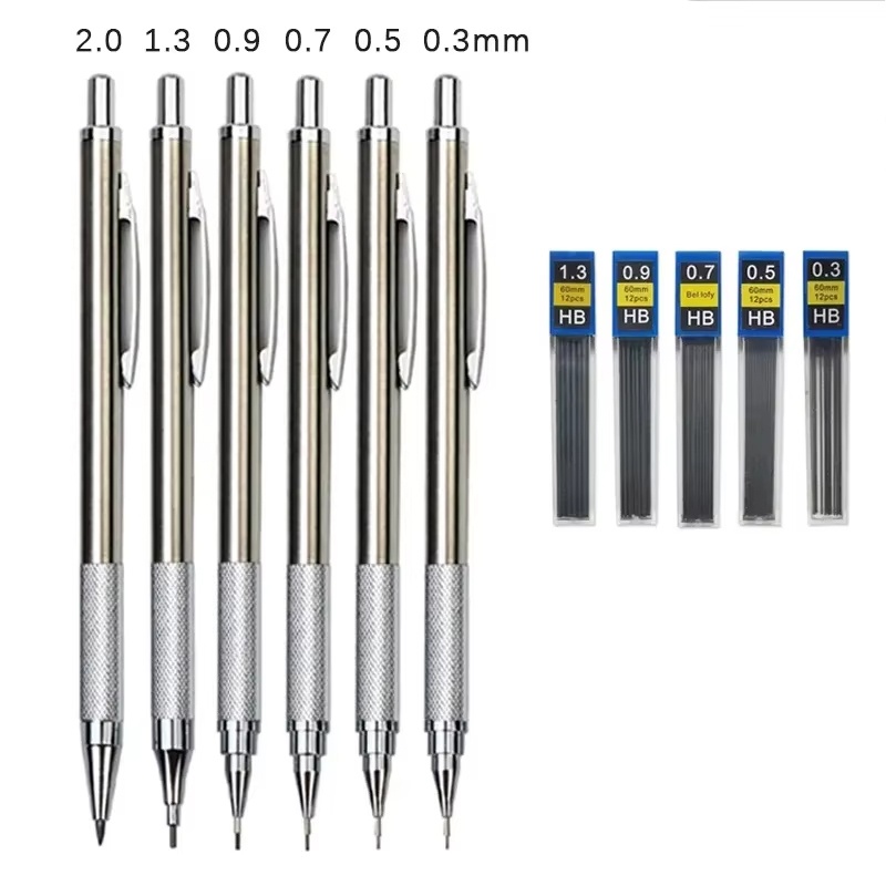 Zestaw metalowych ołówków mech – Mechanical Pencil 0.3 recenzja i cena